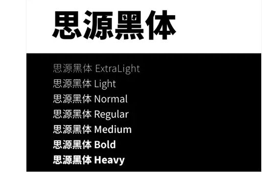 思源黑體免費商用字體下載