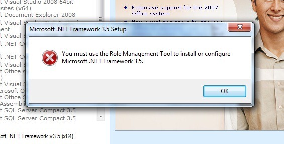 windows2008解決必須使用角色管理工具安裝或配置 NET3.5 sp1問題