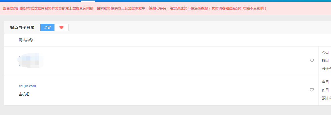 百度統(tǒng)計(jì)今天故障了 時(shí)間超過24小時(shí)插圖