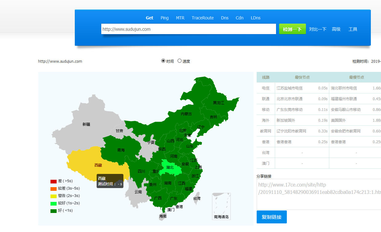 推薦一家很不錯的網(wǎng)站測速網(wǎng)站