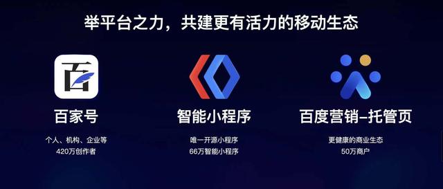 百度：百度智能小程序是業(yè)內(nèi)唯一真正開源平臺(tái)