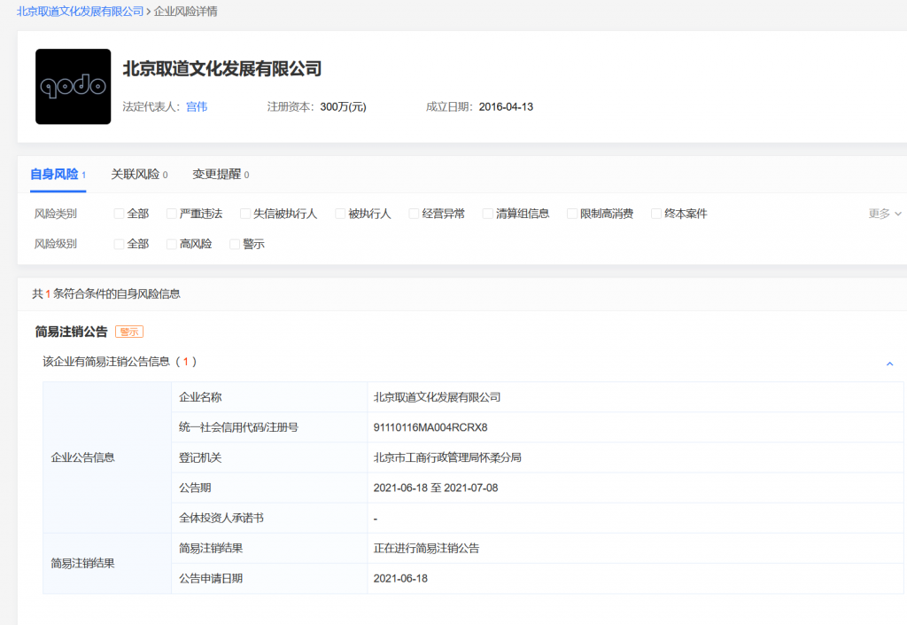 北京一公司為虛擬貨幣交易提供軟件服務(wù)被注銷 網(wǎng)站關(guān)停
